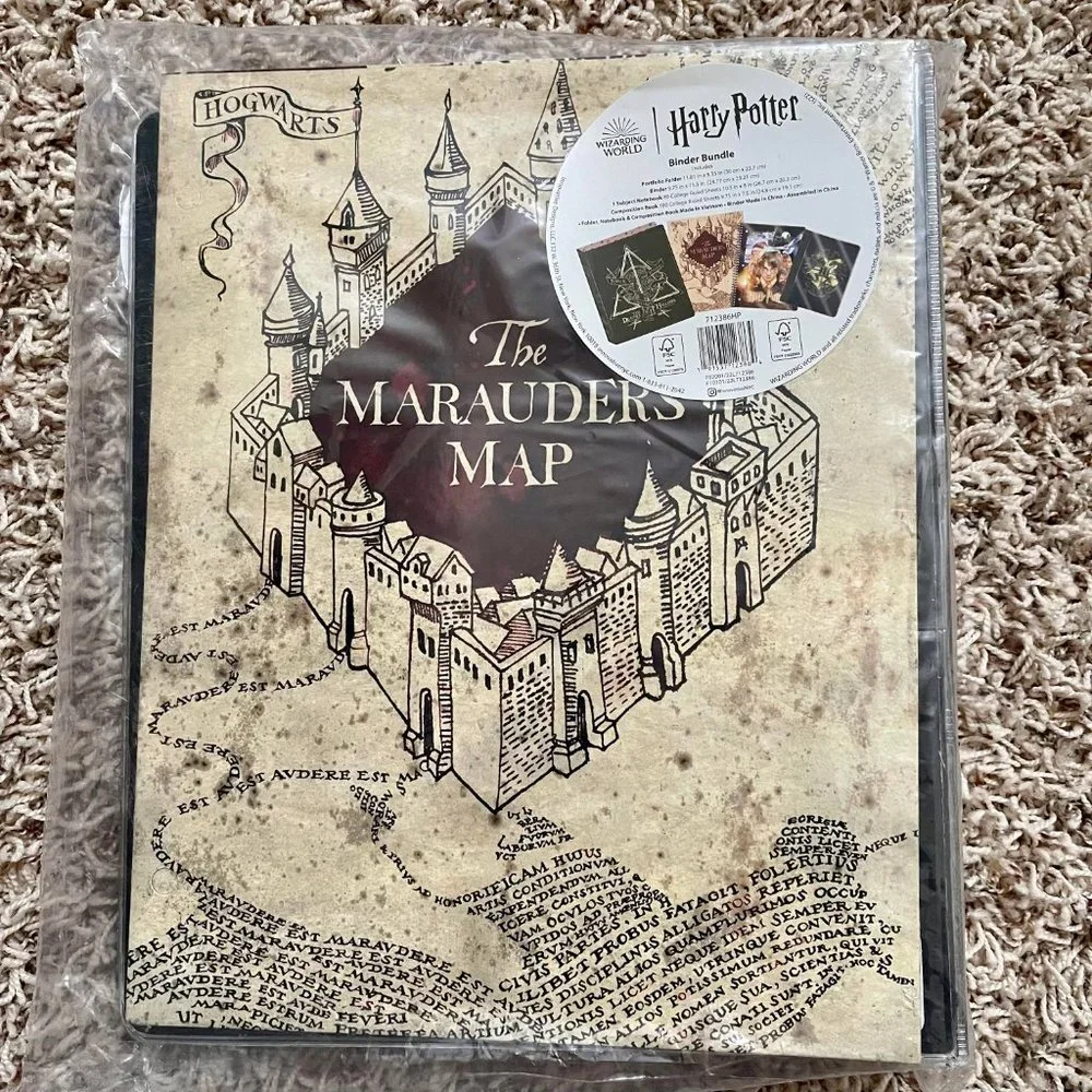 Harry Potter Stationery Bundle -Binder, Notebook, Composition Book, Folder (New)